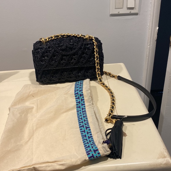 Tory Burch small Kira Raffia bag - Picture 4 of 6